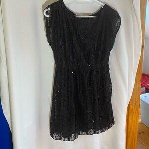 Style & Co, Black Lace Sequined Dress, Size Medium